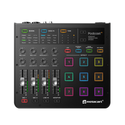 Consola de audio 8 canales Relacart Mix 8.6 Podcast1