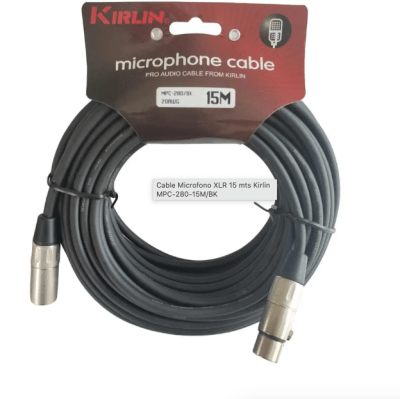 Cable Para Micrófono 15 Metros Kirlin MPC28015MBK