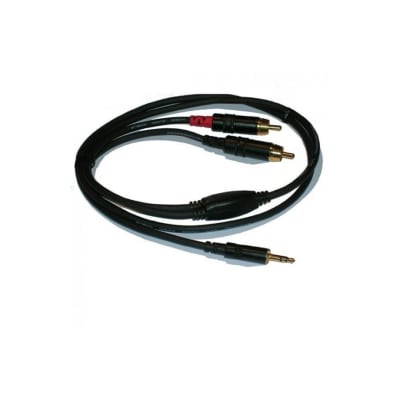 Cable mini plug estéreo a 2 RCA 0.9mt Rean NRA-0150-009