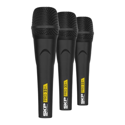 Set de 3 micrófonos dinámicos SKP Pro 33K