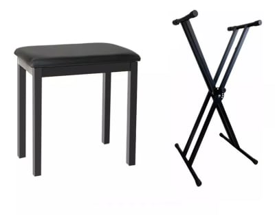 Pack atril y banqueta para teclado Hebikuo Q2XC2Q90H