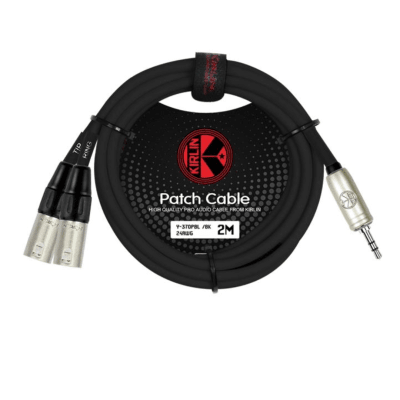 Cable mini plug a 2 XLR Macho 2mt Kirlin Y370PBL-2M-BK