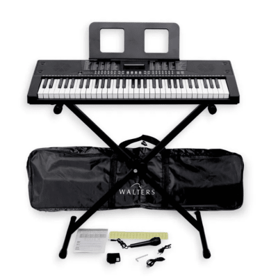 Pack teclado 61 teclas con atril y funda Walters BD-683D