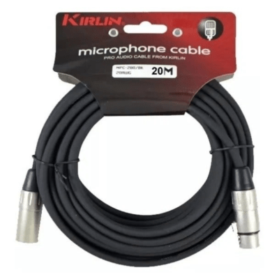Cable para micrófono 20mt Kirlin MPC280-20M-BK