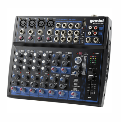 Consola de Audio Análoga Gemini GEM12 USB1