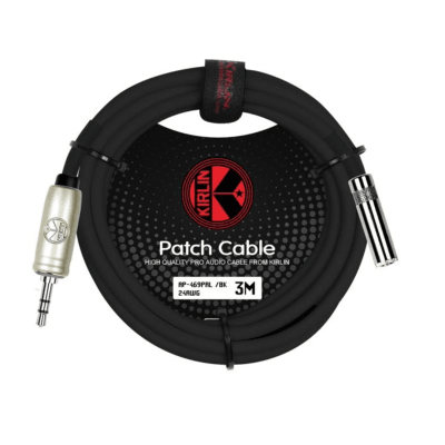 Cable alargador de audífonos 3,5 3mt Kirlin AP469PRL-3M-BK