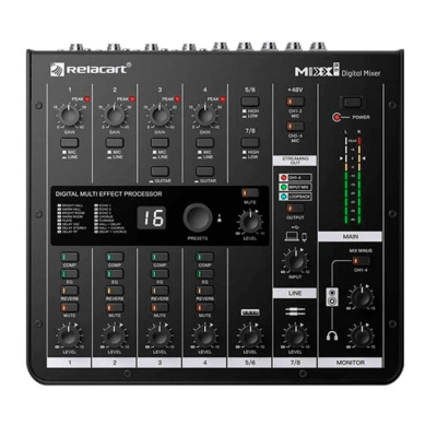 Consola de audio 8 canales Relacart Mix 8.6