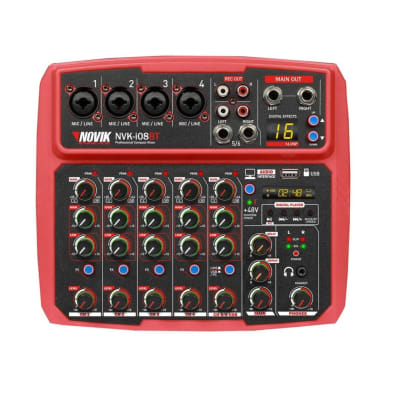 Consola análoga con interfaz de audio Novik NVK I08BT