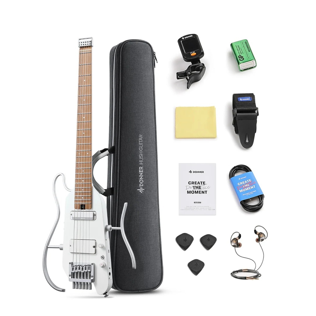 Donner HUSH-X Pro コンパクトエレキギター Guitarra Eléctrica de viaje Donner HUSH X PRO | Impulzo
