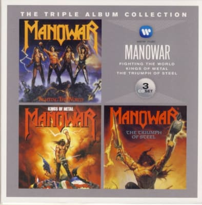 MANOWAR CD THE TRIPLE ALBUM COLLECTION (FIGHTING THE WORLD + KINGS OF METAL + THE TRIUMPH OF STEEL)