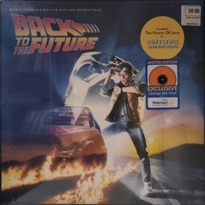 OST - BACK TO THE FUTURE - THE POWER OF LOVE BY HUEY LEWIS AND THE NEWS (VINILO WALMART COLOR ORANGE MIX)