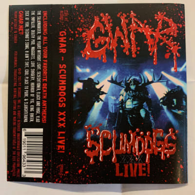 GWAR CASSETTE SCUMDOGS XXX LIVE