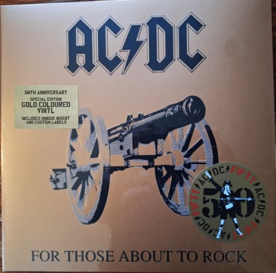 ACDC VINILO FOR THOUSE ABOUT TO ROCK 50th Special Gold Coloured vinyl