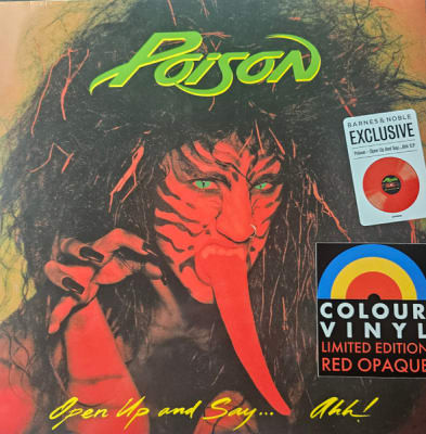 POISON VINILO OPEN UP AND SAY AHH (BARNES & NOBLE) Exclusive Red Opaque Limited Vinyl
