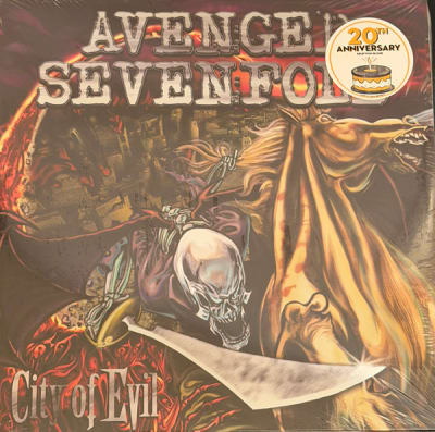 AVENGED SEVENFOLD VINILO CITY OF EVIL (20TH ANNIVERSARY ORANGE AND RED VINYL)