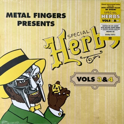 MF DOOM VINILO METAL FINGERS PRESENTS: SPECIAL HERBS VOL. 3 & 4  Colored Vinyl, Yellow - 2 LP -