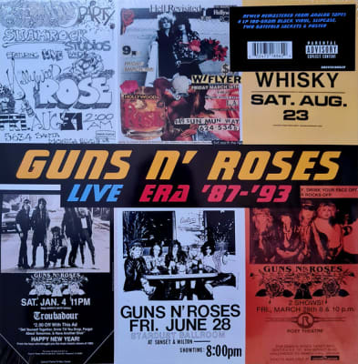 GUNS N ROSES VINILO LIVE ERA '87-'93 - BOX - 4 LP - Colored Vinyl,Premium Edition, Metallic Slip Case, Metallic Poster