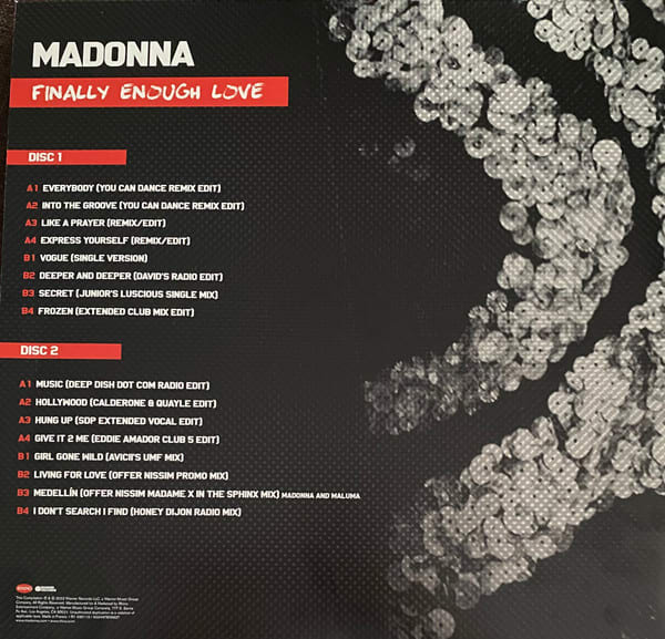 ‼️週末限定‼️マドンナMadonna Finally EnoughLove新品 Madonna - Finally Enough love: 50 Number Ones : Madonna: Amazon.es