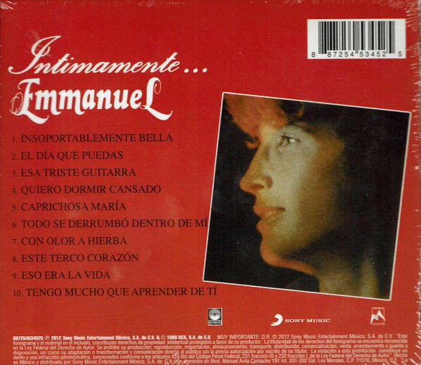 EMMANUEL CD INTIMAMENTE | Nextime Records