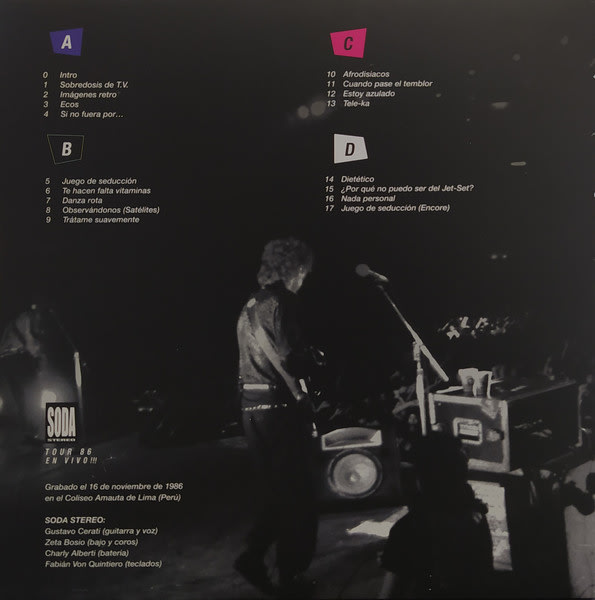 SODA STEREO - TOUR 86 EN VIVO!!! (VINILO) | Nextime Records