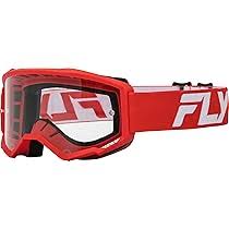ANTIPARRA FLY RACING  FOCUS RED/WHITE W/ CLEAR  LENS