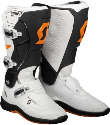 BOTAS SCOTT WHITE/ ORANGE BLANCO/NARANJO M 12 N°43