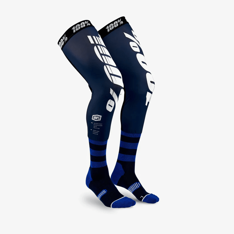 CALSETA LARGA 100% MOTOCROSS COLOR NAVY WHITE   S/M1