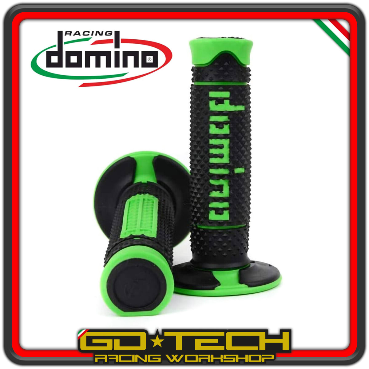 DOMINO RACING  PUÑOS NEGROS VERDE1