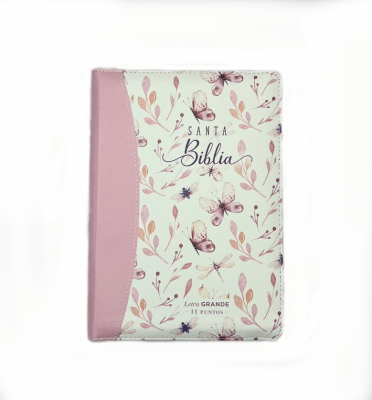BIBLIA MARIPOSAS ROSA