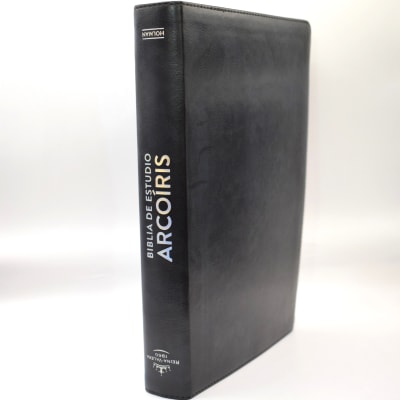BIBLIA DE ESTUDIO ARCOIRIS SIMI PIEL NEGRO