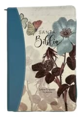 BIBLIA FLORES TURQUESA LG 2