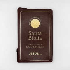 BIBLIA SIST. DISCIPULADO CAFE ULTRA FINA ZIP. 0