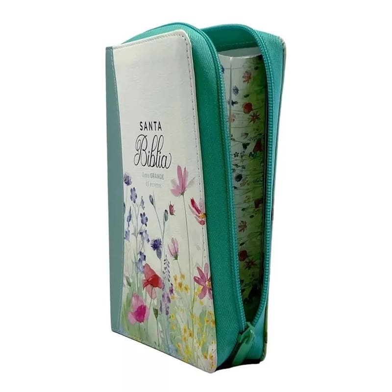 BIBLIA EMOCION PRIMAVERAL TURQUESA CON CIERRE2