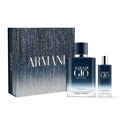 Set Perfume Acqua di Gio Profondo EDP 100 ml + 15 ml Recargable/Refill 20251