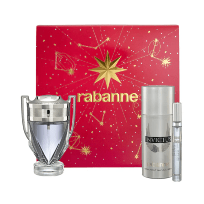 Set Perfume Invictus EDT 50 ml + Travel Spray 10 ml + Deo 150 ml Paco Rabanne 20251
