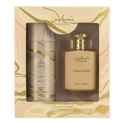SET TASKEEN CARAMEL CASCADE 100 ML + 200 ML SPRAY1