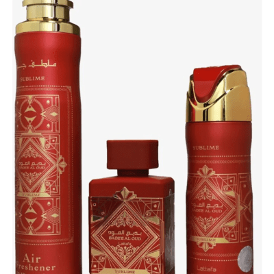 SET BADEE AL OUD SUBLIME LATTAFA 100ML+200ML PERFUME SPRAY + 50ML HAIR MIST1
