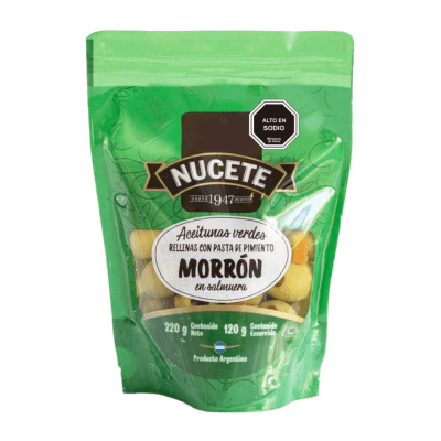 NUCETE ACEITUNA MORRON RELLENAS 220GR
