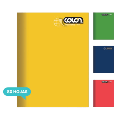 Cuaderno College Colon Liso Mat. 7 mm 80 Hjs