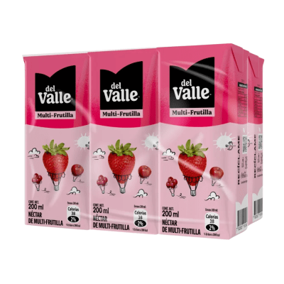 NECTAR DEL VALLE FRUTILLA X6 200ML
