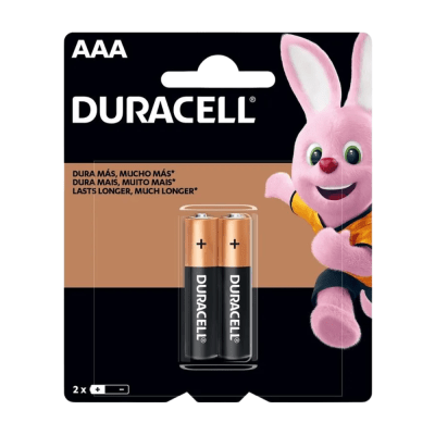 PILA DURACELL AAA 2 UNIDADES