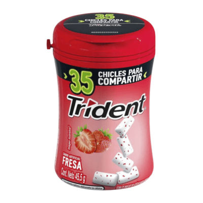 TRIDENT FRUTILLA TARRO DISPLAY 6 U