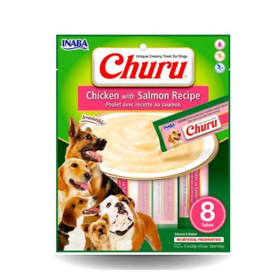 CHURU PERRO POLLO CON SALMON 160G