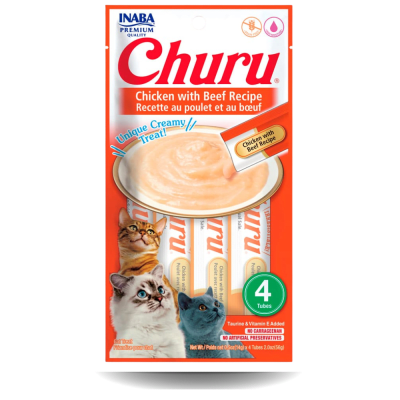 CHURU GATO POLLO CON CARNE 4 TUBOS