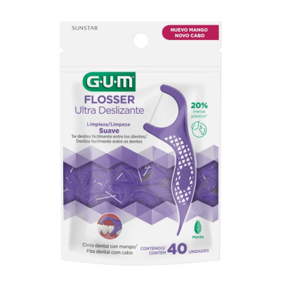 FLOSSER ULTRA DESLIZANTE CINTA DENTAL CON MANGO 40U