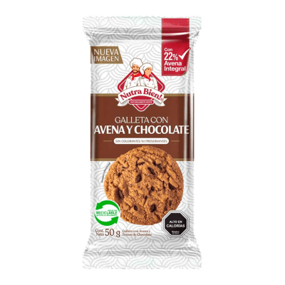 GALLETA NUTRA BIEN AVENA CHOCO 50GR