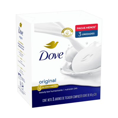 DOVE JABON BLANCO BARRA X3 90G C/U