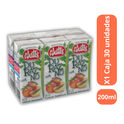 JUGO WATTS 200ML X30 DURAZNO