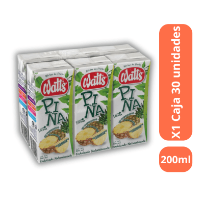 JUGO WATTS 200ML X30 PIÑA