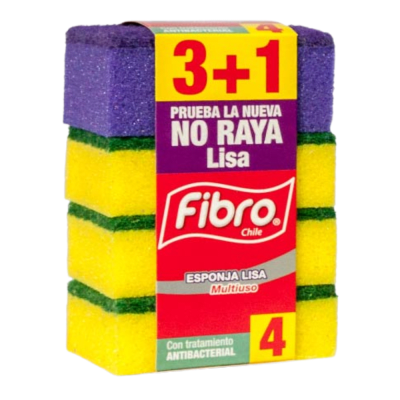 FIBRO ESPONJA LISA 3+1